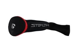 【美品】TaylorMade(テーラーメイド) ヘッドカバー 黒赤 UT用 ゴルフ用品 2507-0105 中古