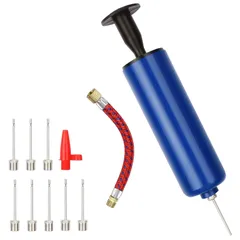 新品 ボールポンプ 空気入れ ボールポンプキット ハンドポンプ スイムインフレータブルポンプ 軽量 小型 収納便利 サッカー バスケットボール バレーボール 水球 スポーツボールポンプ 延長ホース1本付き 針9本付 空气ノズル１個付き