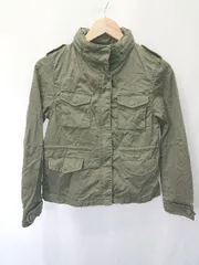 ◇ ⊆ NATURAL BEAUTY BASIC ナチュラルビューティーベーシック 長袖 ミリタリー ジャケット サイズS カーキ レディース E  【1410230008643】