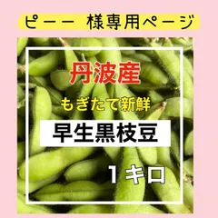 月曜日発送‼️ピーー⭐様専用ページ‼️早生黒枝豆1キロ
