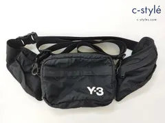 美品 Y-3 ナイロン ボディバッグ ウエストバッグ ボックスロゴ ブラック Y-3 CROSS BODY BAG（ボディバッグ/ウエストポーチ）｜Y-3