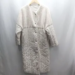 ■ ⊇ OLIVE des OLIVE オリーブ デ オリーブ ボア 長袖 ノーカラージャケット サイズM アイボリー レディース E  【1503050010160】