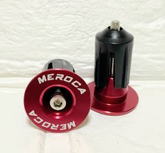MEROCA バーエンドキャップ レッド(ロードバイク 、マウンテンバイク、クロスバイク)