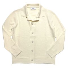 LARDINI ラルディーニ ジャケット ニット / コットン ナイロン ブークレ カーディガンジャケット ブラック / メンズ イタリア ニットカーディガン ニットジャケット アイボリー / 4116-5mml356013