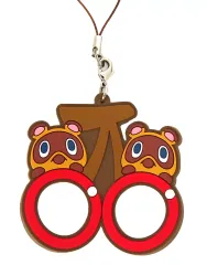 【中古】キーホルダー・マスコット(キャラクター) まめきち＆つぶきちとさくらんぼ 「どうぶつの森 モバイルリングマスコット」