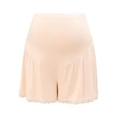 ☆ ベージュ ☆ M ☆ マタニティ ペチパンツ フリル 透け防止 マタニティ ペチパンツ ペチコート ショートパンツ インナーパンツ 肌着 下着 マタニティーパンツ マタニティウェア 妊婦服 マタニティー ウェア ボトムス ルームウエア ３分丈 夏