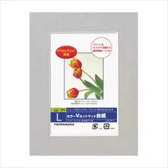 【未使用品】ナカバヤシ カラーVカットマット台紙 L グレー DGVM-L-N/V×10冊セットのサムネイル