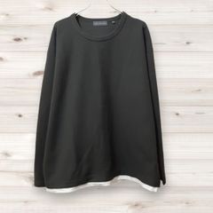 D0272 シーズンリーズンバイリンアンドレッド SEASON REASON by Lin.&Red Tシャツ 長袖 ロンT (LL XL) グレー 無地 Uネック 綿/コットン