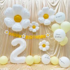 【即納】2歳 誕生日 飾り付け、誕生日 バルーン 誕生日 飾り バースデー 飾り バルーンフラワー 誕生日 かざりつけ 女の子