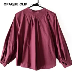 【OPAQUE.CLIP/オペークドットクリップ】ボリュームスリーブブラウス ボリューム袖 シャツ 長袖ブラウス カットソー（中古・美品）