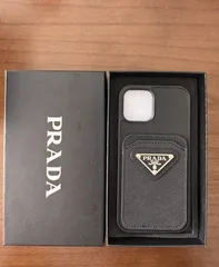ブラック サフィアーノトライアングル iPhone 15用カバー | PRADA