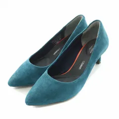 ロックポート ROCKPORT trutech パンプス アーモンドトゥ ローヒール スエード US6 23cm 青 ブルー /BB ■OF