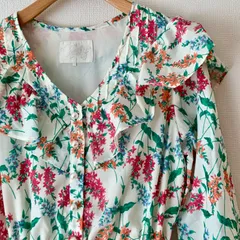 【CHESTY チェスティ】 花柄　 ワンピース 　フリル　サイズ0