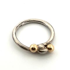 【鑑定済み】正規品 TIFFANY＆CO ティファニー フック＆アイ リング 750 925 #11号 SILVER シルバー K18YG