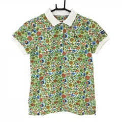 ★特価★マスターバニー 半袖ポロシャツ グリーン×マルチカラー 花柄  レディース 1(M) ゴルフウェア MASTER BUNNY EDITION