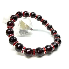 ガーネット パワーストーン ブレスレット 8mm 1月誕生石 RD メンズ・レディース 男性・女性  数珠 ◇