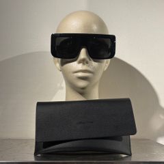 Rick Owens リックオウエンス 24SS Documenta Sunglasses スクエアフレームサングラス ブラック 57-13-145【表参道A07】