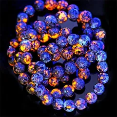  〔K1424-10m〕10mmユーパーライト Yooperlite 蛍光鉱物 ブレスレット【ランダム発送】