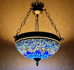 クリスタルガラス 欧風大気青色おしゃれ シャンデリア 6灯 LED電球は付きます クリスタルガラス 欧風大気青色おしゃれ シャンデリア 6灯 E14