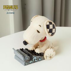 スヌーピー タイピング ミニ 7.6cm | ジムショア ピーナッツ グッズ フィギュア 人形 置物 彫刻 正規輸入品