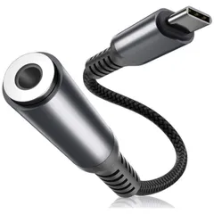 タイプC イヤホンジャック 変換 アダプタ 【USB C to 3.5mm】 ジャック 変換 Aux Type C オーディジャック 変換ケーブル DAC HIFI音質 通話/音量調節対応 ナイロン編み 断線しにくい iPhone 16/iPad/Androi