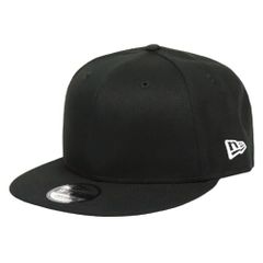 [ニューエラ] キャップ NewEra 9FIFTY 無地 帽子 メンズ ベースボールキャップ 野球帽 スナップバック サイドロゴ フラッグロゴ ブランド ブラック 黒 [並行輸入品]