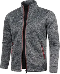 [アスペルシオ] フルジップ フリース ジャンパー フードなし 長袖 ストリート オシャレ アウター メンズ 立て襟 フリースジャケット 軽量 ジップアップ 裏フリース 通勤 アウターウェア コンパクトジャケット ライト ウェア ス [シェードグレー] [M]