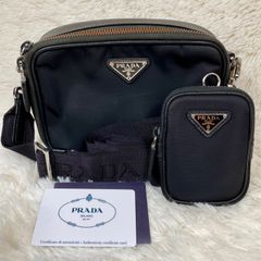 PRADA プラダ サフィアーノ テスート ショルダーバッグ ポーチ付き