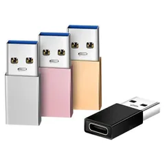 2点SET USB 変換アダプタ Type C (メス) to USB 3.0 (オス)小型 10Gbps 急速充電＆高速データ同期 OTGアダプタコネクタコンバータ PC 充電器等対応