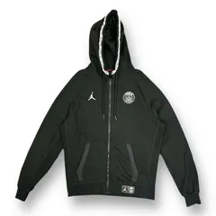 国内正規 NIKE JORDAN × PSG LOGO FLEECE コラボ フリース スウェット フーディー ジップ パーカー ナイキ ジョーダン パリサンジェルマン BQ8346-010  ブラック L  67725A3