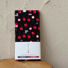 【おみくじ帳／おみくじ帖】シマエナガとりんご飴(黒)