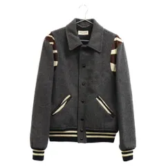 SAINT LAURENT PARIS (サンローランパリ) 14AW Teddy Jacket ハラコ切替 テディジャケット ブルゾン 361790 Y968F グレーのサムネイル