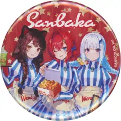 【中古】バッジ・ピンズ 【シークレット】 リゼ・ヘルエスタ＆アンジュ・カトリーナ＆戌亥とこ(等身) 「バーチャルYouTuber にじさんじ×ウェンディーズ・ファーストキッチン トレーディング缶バッジ」