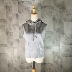 トミージーンズ TOMMY JEANS プルオーバー パーカー フーディ 【M】グレー 灰色 ノースリーブ スウェット フード カジュアル スポーティー