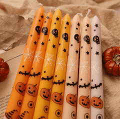 【訳あり10%オフ】【パッケージ破損】ハロウィンキャンドル　２本セット　全4色　ハロウィン　飾り
