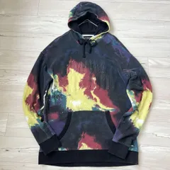 【美品】GUESS ゲス　プルオーバー　タイダイ水彩パーカー　ビック立体３Dロゴ
