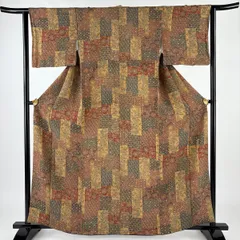 【二代目更甚・更紗小紋】未使用品/袷/モノトーン/身丈164cm/裄丈68cm 000000045469_mAPNfku.jpg