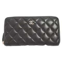 CHANEL (シャネル) マトラッセ ココマーク ラウンドファスナー ラムレザー ロングウォレット 長財布 ブラック A50097 25番台のサムネイル