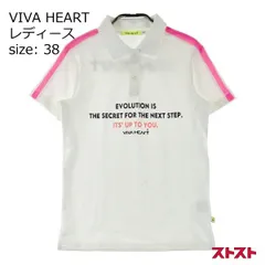 VIVA HEART ビバハート 半袖ポロシャツ ホワイト系 38 [240101143585]#