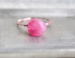 ジェード  キャンディピンク、トルマリン/ リング  k14gf シルバー ピンク