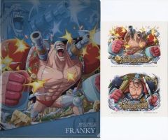 [중고] 클리어 파일 프랭키 클리어 파일 & 스티커 세트 - 보물 크루즈 - [이치 반 쿠지 원피스 with ONE PIECE TREASURE CRUISE Vol.2] G상
