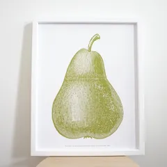 フレーム付　洋梨　ポスター 北欧 ポスター フレーム付 インテリア PEAR 洋なし 洋ナシ 洋梨