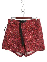 【お得なクーポン配布中!】 90s ノースフェイス 総柄 ナイロン ショートパンツ メンズ L / オールド アウトドア ショーツ 短パン 海パン 水陸両用 インナー付き スイム