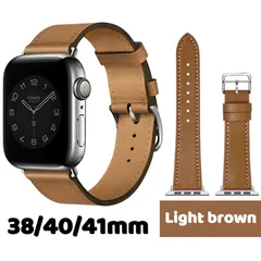 新品未使用品 590010384041 Apple Watch バンド 合皮 38/40/41mm ライトブラウン