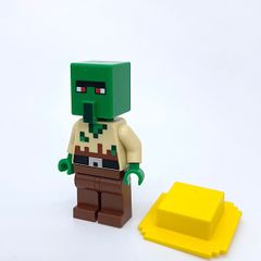 LEGO マインクラフト　村人ゾンビ　帽子付き