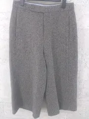 ◇ HUMAN WOMAN ヒューマンウーマン ヘリンボーン柄 ハーフ パンツ SS ベージュ　ブラック * 1002799616935 【中古】 【1002799616935】