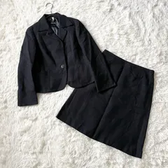 23区　フォーマルスーツ　ツイードジャケット・スカート　セレモニー　ママスーツ　紺系　38　40