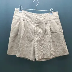 ◇ ROPE' ロペ ツータック 裏地 薄手 カジュアル オシャレ シンプル ショートパンツ サイズ9 ブラウン レディース E  【1310130002621】