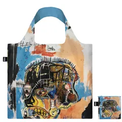 【新品】 LOQI ローキー エコバッグ  JEAN-MICHEL BASQUIAT / Untitled (Skull)　(ジャン・ミッシェル・バスキア / アンタイトル(スカル) )  リサイクルエコバッグ ストラップなし 内ポケットなし JB.UN
