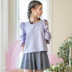 【ライラック】肩あきフリル セパレートスイムウェア キッズ TAK キャサリンコテージ